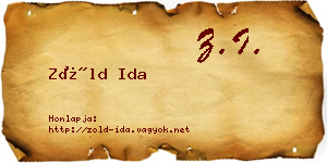 Zöld Ida névjegykártya
